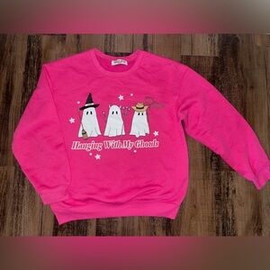 Pink oversized Halloween sweater size L